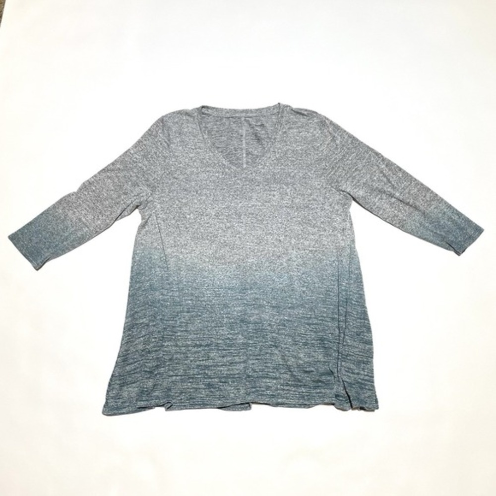 Sonoma Long Sleeve Flowy‎ Shirt Women's Size XL Blue Gray Ombré